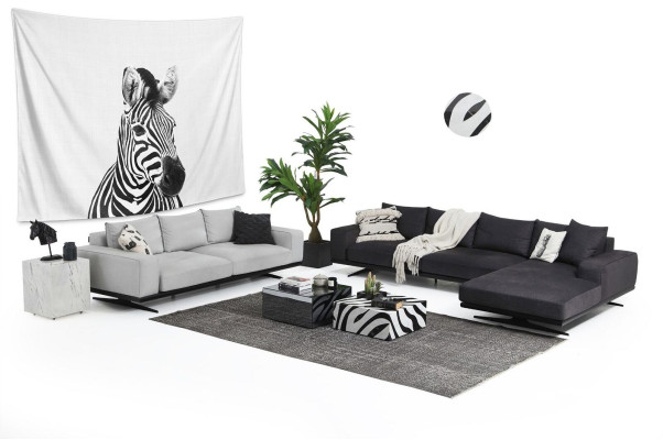 Sofas komplekts, 3-vietīgs dīvāns krēsls trīs vietās pelēks moderns audums sēdvieta