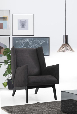 Sofas komplekts, 3-vietīgs dīvāns krēsls trīs vietās pelēks moderns audums sēdvieta