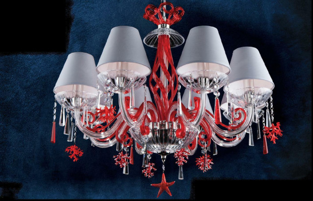 Gaismais liestens kristāls krusēšu lampa Bohem Alčambra lampa.