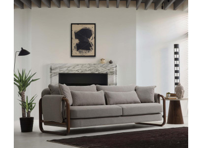 Dīvāns 4 sējmeži četrstūris Moderns audums pelēku dīvāni dizains dzīvojamā istaba Jauns