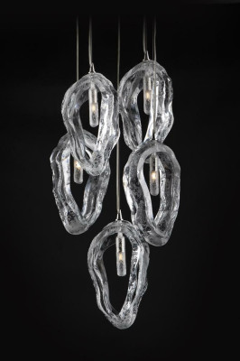 Kristāla kronšteneris griestu lampa gaisma elitārā Bohēmijas Muscheln