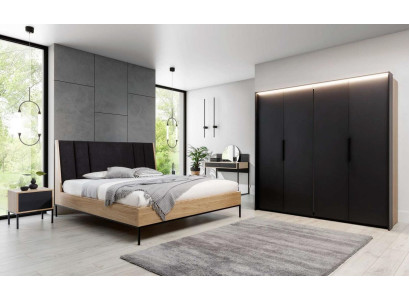 Skapis Melns Luksusa Koksā Gulējamistaba Elegants Skapja dizains Moderns