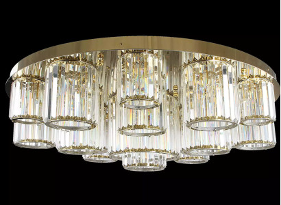 Apaļa lustra griestu lampa lustes griestu lampa dzīvojamā istaba zelta