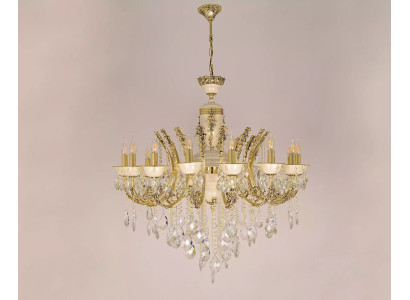 Gaismauzkari luksusa liustris griestlampes šķiedrmetāla zelta kristālu lampa