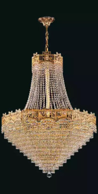 Luksusa griestu lustra gaismeklis griestu lampa goda kristāls 77x145