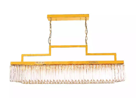Luksusa kroņluktur griestu lukturis zelta griestu lampa šķiedra kristāla lampa