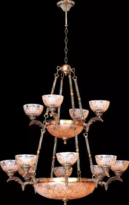 Gaisma ar kronšleiferu, pakaramais, kristāla lampa, griestu lampa 110x140.
