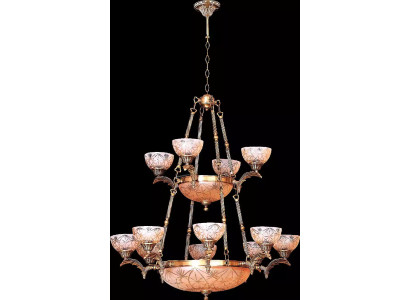 Gaisma ar kronšleiferu, pakaramais, kristāla lampa, griestu lampa 110x140.