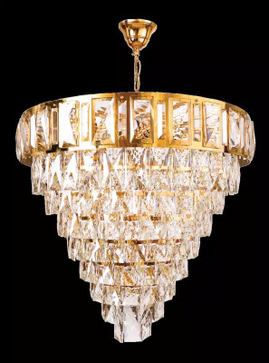 Lustra griesti gaismas luksusa zelta griestu lampa kristāla lustra 80x90cm