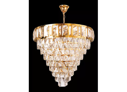 Lustra griesti gaismas luksusa zelta griestu lampa kristāla lustra 80x90cm