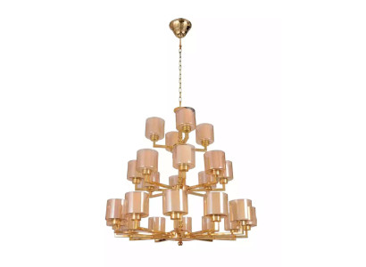 Lustra griestu lampa Moderns zelts griestu lampa Lustera stikls XXL