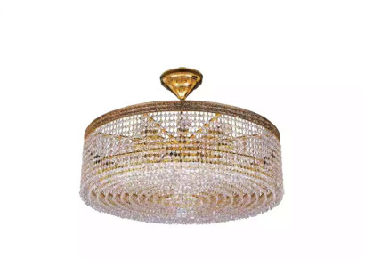 Luksusa griestu lampa lustra lielformāta lampa griestu lampa zelta kristāla lampa