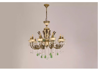 Luksusa lustra griestu lampa ar brūnu kristālu 80cm.