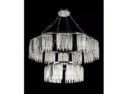 Gredzens griestu lampa Moderna apaļa lampa ar kristāla dizainu