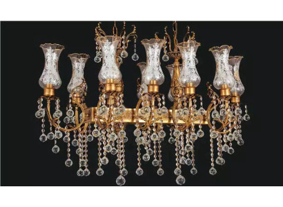 Kronšlejers griestu lampa luksusa griestu lampa krelles zelts kristāls apgaismojums