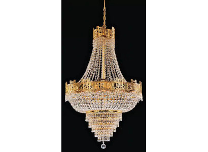 Kronlūkta griestlampa luksusa griestlampa šķīvējs kristāls zelta lampa