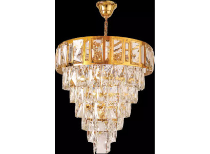 Gaismeklis griestiem Liustra Luksus zelts Griestu lampa Gaisma Kristāla lampa