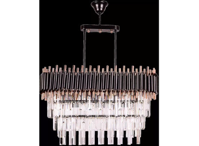 Kronlustra griestu lampa luksusa pelēkā krāsā kristālsustāvs.