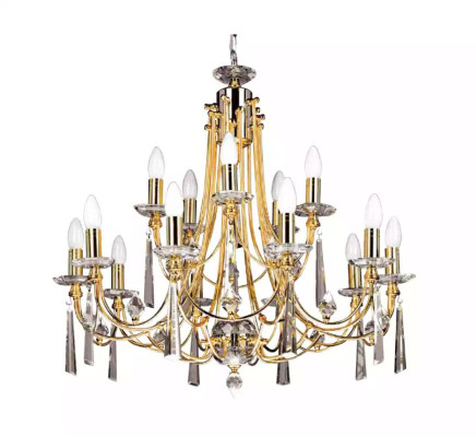 Luksusa lustra griesti lampa kroņlukturis griestu lukturis Mākslas zelta kristāls