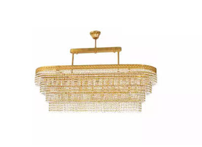 Gaismeklis Luksusa Lustrs Griestu lampa Lustrs Kristāla ēdamistaba Galda lampu