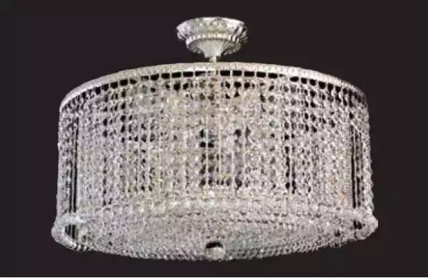 Luksusa lustra kronšētes griestu lampa griestu lampa lampas sudraba 60cm
