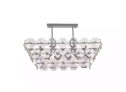 Lustra griestu lampa lampa apgaismojums dzīvojamā istabā sudraba lampas