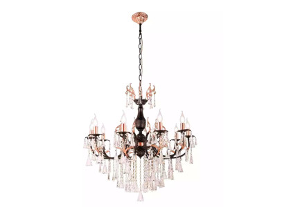 Luksusa griestu lampa kronšleušters griestu lampa lustre melna kristāls