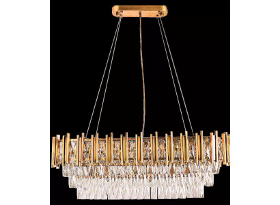 Kronšķēli griestu lampa luksusa zelta griestu lampa krietāla lampa