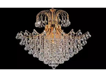 Luksusa liustra šķiedras griestu lampa griestu lampa lukturi zelta mākslā