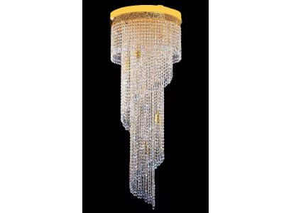 Kronšteinu griestu lampa luksusa zelta griestu lampa krištāls māksla
