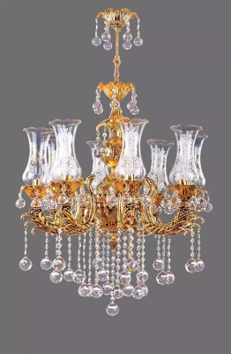 Lustera luksus žalūzijas zelta kroņlukturis griestu lampa kristāla māksla