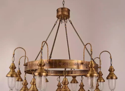 Antīkais stils lukturis lampa kroņlukturis bruņinieks apaļa lampa griestu lampa