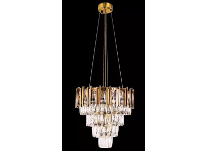 Gliemežvilkšķis griestu lampa luksusa zelta griestu lampa krelļi kristāls