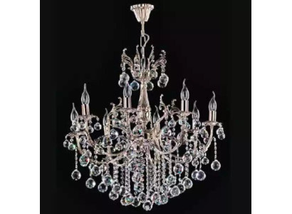 Gaismeklis griestiem Luksusa sudraba kronšlekes griestu lampa kanceleēzis kristāla lampa
