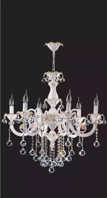 Luksusa vainags griesti lampa lustra griestu lampa baltā kristāla.