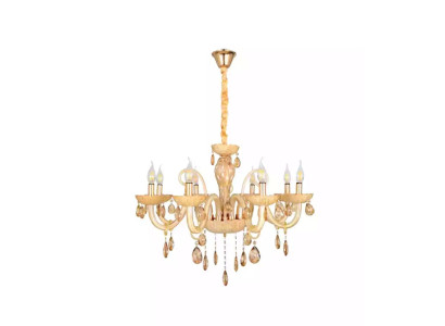 Gaisma guļamistabas lustra opāla medus krāsa, luksusa interjera lampa 80x95