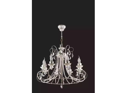 Karūnveida gaismeklis dzīvojamā istabā, lampa, griestu lampa, jauna, eleganta, luksusa mājā.