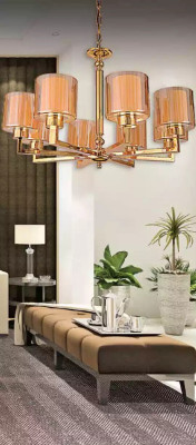 Kronšķēde Stil Moderns griestu lampa skaista lampa zelta jauna luksusa.