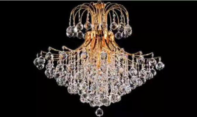 Luksusa karūkas griestu lampa griestu lampa Zelta karaliskā lusters