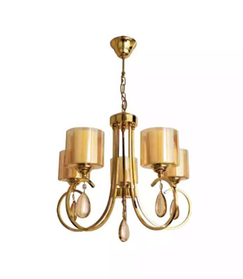 Glasa gaismeklis ar greiferu, šūpošanās lampa, viesistaba, luksusa lustra.