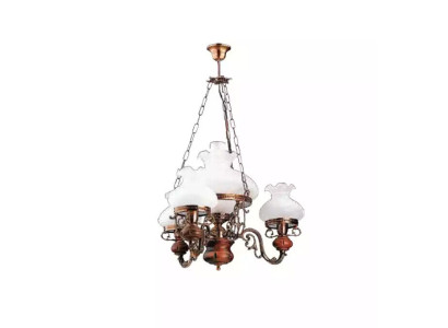 Gaisma kronštēns kronštēns griestu lampa lampa stikls brūns baroks
