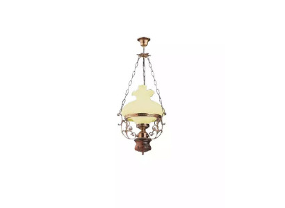 Gaismekļa lampa griestu lampa greznais lustrs kroņlustrs stikls bēšs baroks