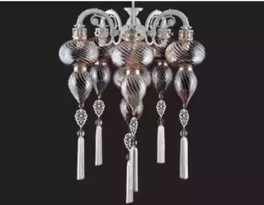 Gaismais lustrs, luksusa lampa gaisma, stikls sudrabs jauns