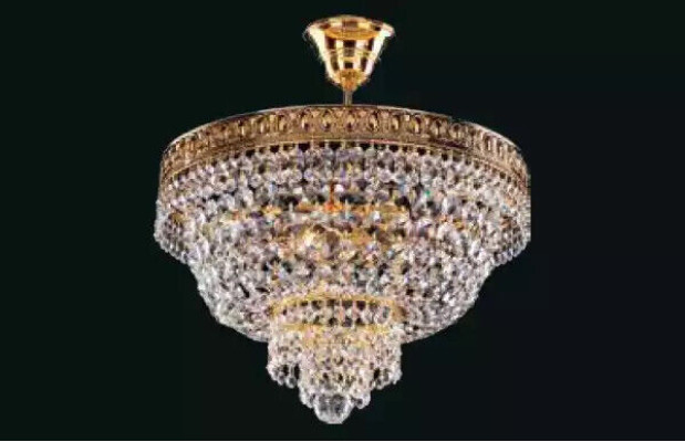 Lustra griestu lampa luksusam zelta lampa kronšteins kristāls māksla