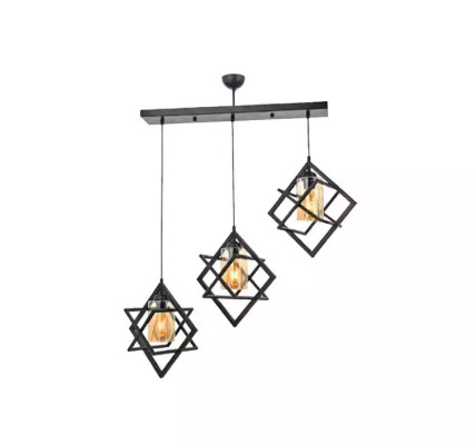 Galdi lampa Melna Pendellampa luksusa dzīvojamā istaba Iekštelpu lampa