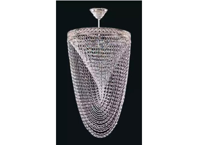 Lustra griestu lampa luksusa sudraba griestu lampa krietāls