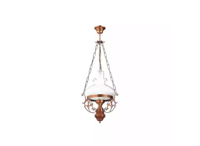 Lampa griestu lampa luksuskronšteins lodžijas lampa stikls brūna baroks