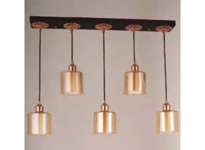 Zelta apļveida vainags griestu lustra griestu lampa šķēvējā lampas.