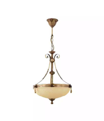Luksusa griestu lampa griestu lampa stikls bēšs mākslīgs