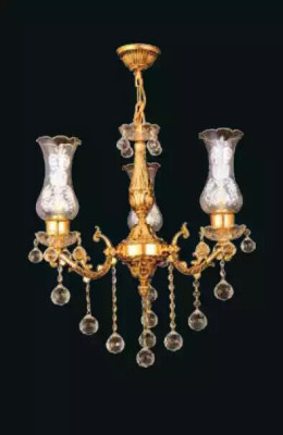 Gaišspuldzes lustra zelta griestu lampa liustra kristāla lampa
